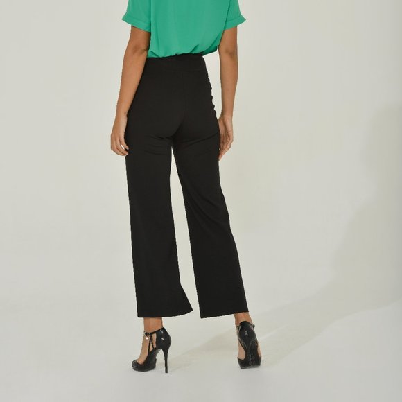 Black Palazzo Pant for Women | The cream of the crop Pintuck pant | Sustainable - Picture 3 of 15